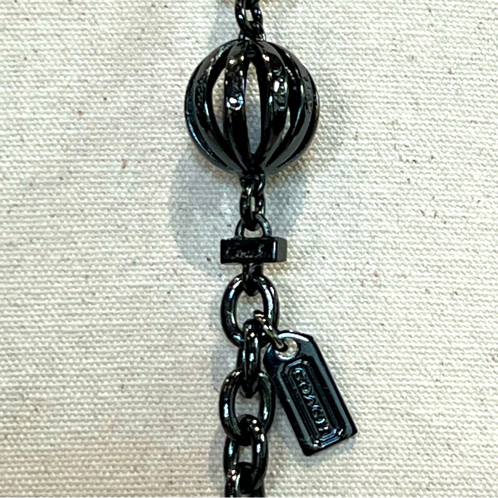 NWT Coach Cage Station Pave Crystal Nevklace - Picture 8 of 15